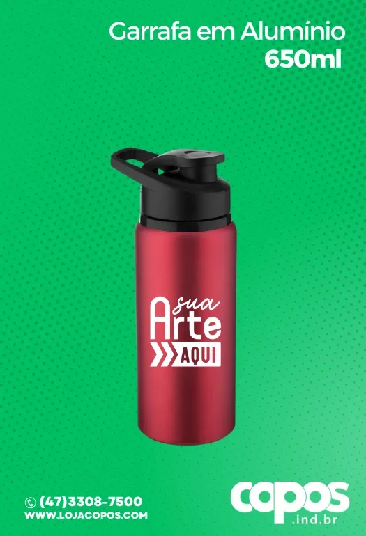 Garrafa em Alum&iacute;nio de 650ml