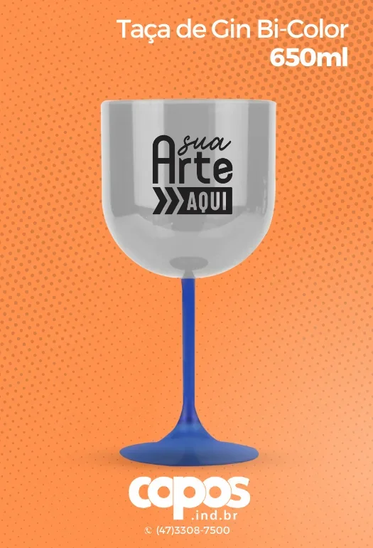 Ta&ccedil;a de Gin Bicolor